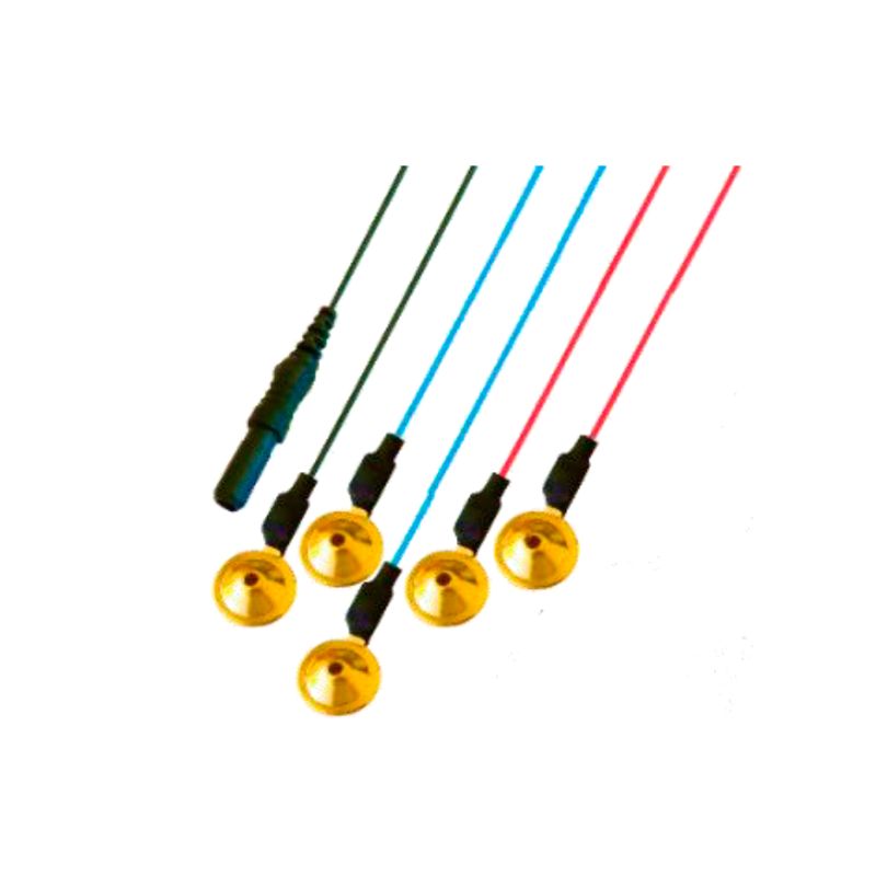 Juego de dos electrodos EEG, 10 piezas, d=10 mm, cable 75 cm