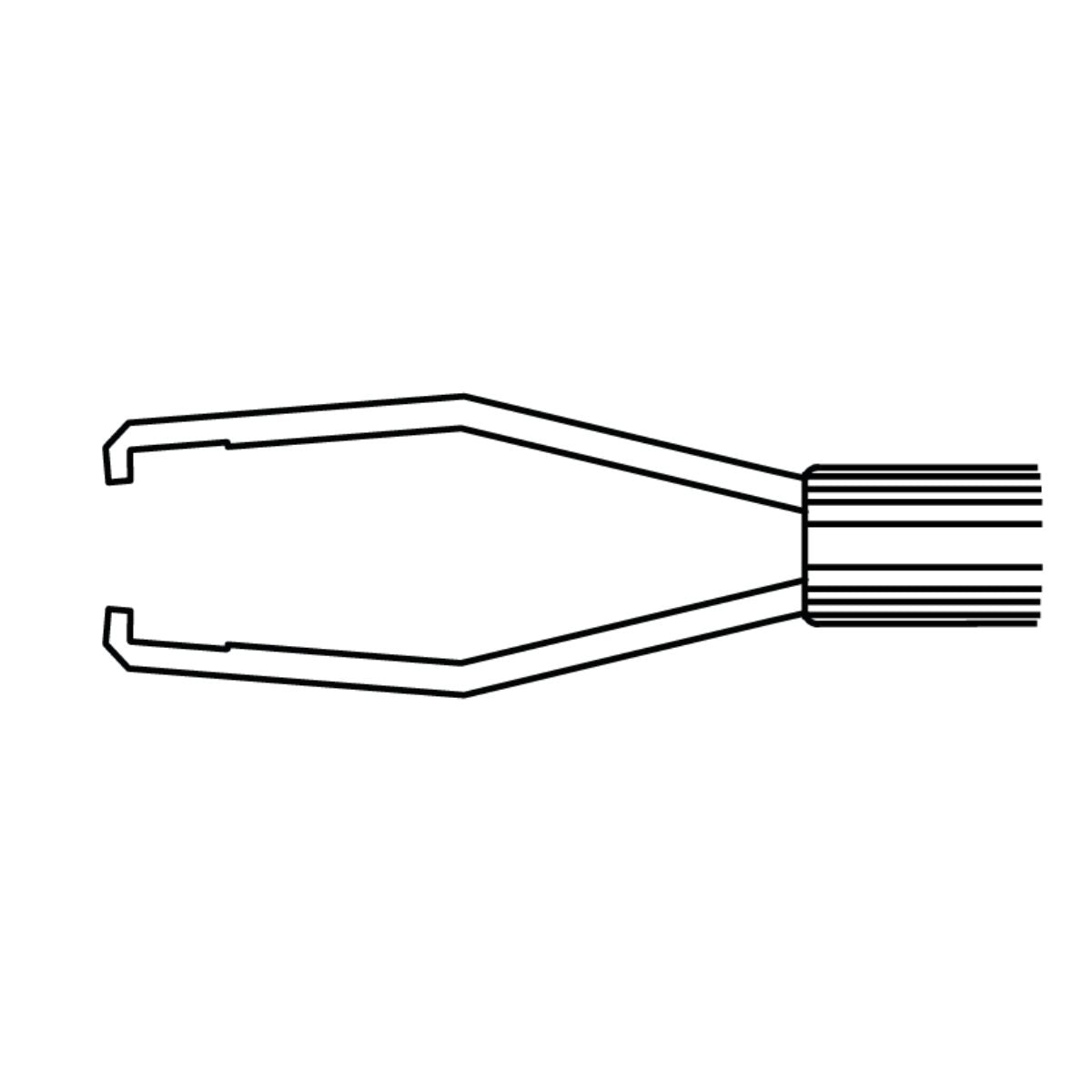 Pinza retinal retráctil para sujetar de 23G desechable