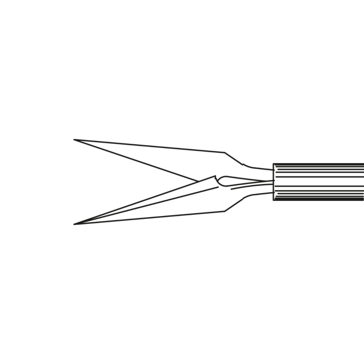 Tijera retinal retráctil recta 25G, desechable