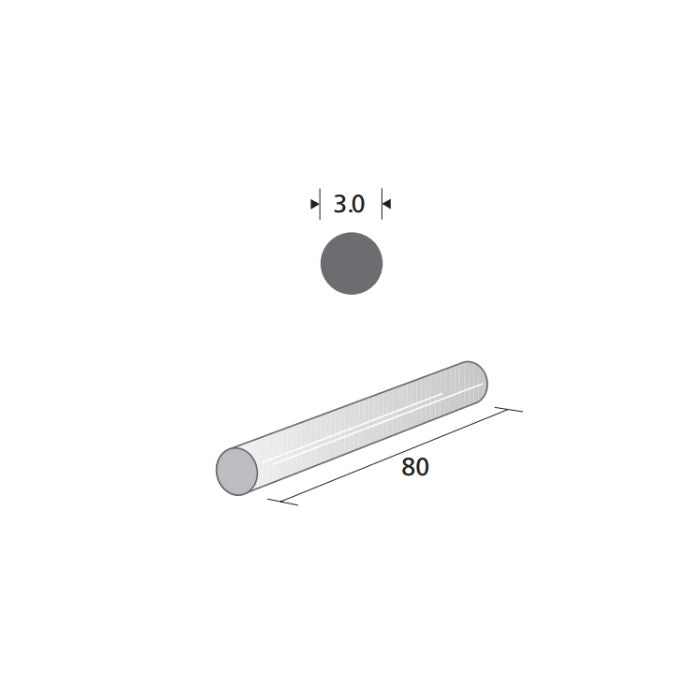 Esponja de silicón para cerclaje escleral estilo 503, 3.0 D y 80 mm L, estéril