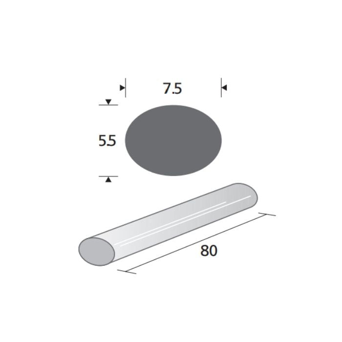 Esponja implante de silicón ovalada estilo 507, 5.5 x 7.5 mm