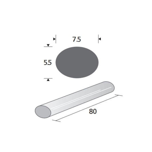 Esponja implante de silicón ovalada estilo 507, 5.5 x 7.5 mm