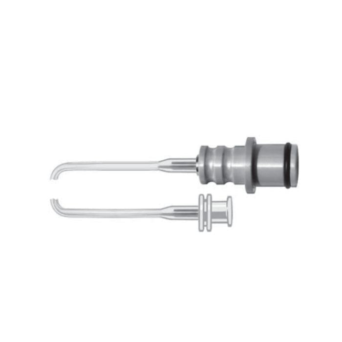 Tapón para aspiración de viscoelástico con tubo de conexión, para jeringa de 10ml