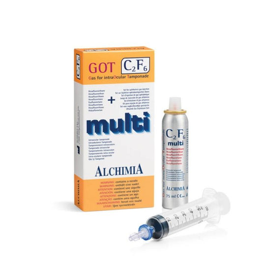 Gas hexafluoroetano para taponamiento intraocular, GOT Multi C2F6, cilindro 75 ml