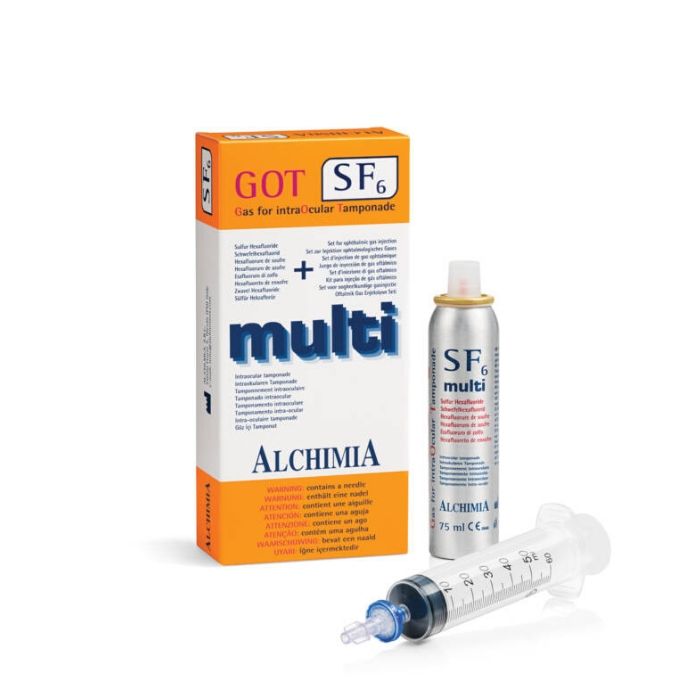 Gas Hexafluoruro de Azufre para taponamiento intraocular, GOT SF6, cilindro 75 ml
