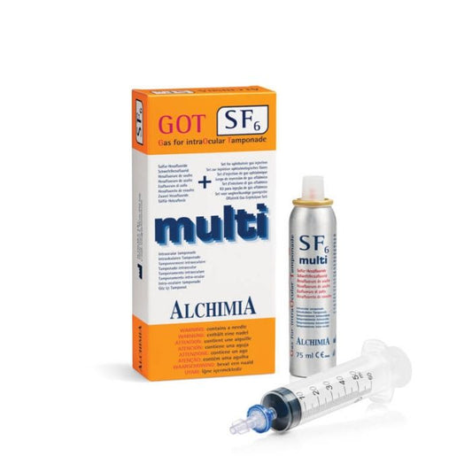 Gas Hexafluoruro de Azufre para taponamiento intraocular, GOT SF6, cilindro 75 ml
