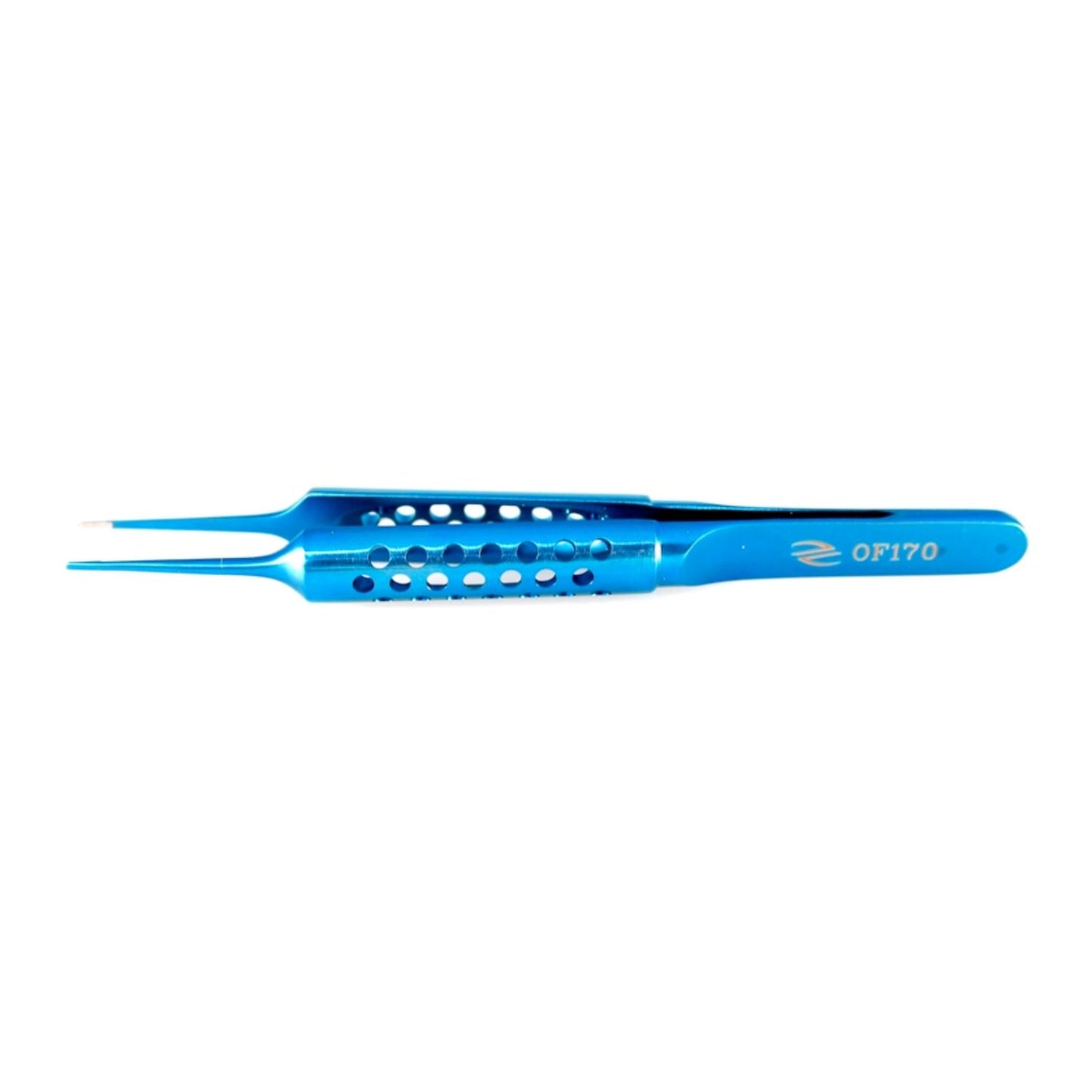 Pinza de fijación corneal, recta, dientes 2x3 0.2 mm en 90, titanio