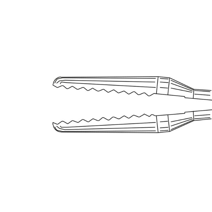 Pinza retinal retráctil con mandíbulas de 23G desechable