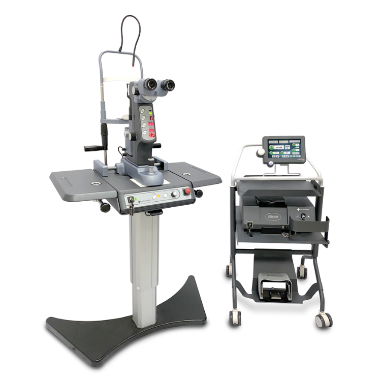 Láser combinado Fotodisruptor LIGHTLas YAG-V con Fotocoagulador LIGHTLas 532 nm, con haz de orientación rojo