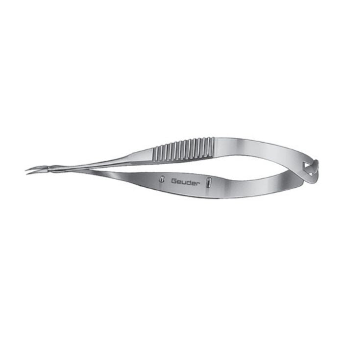 Tijeras para capsulotomía Vannas curvas extra delicadas