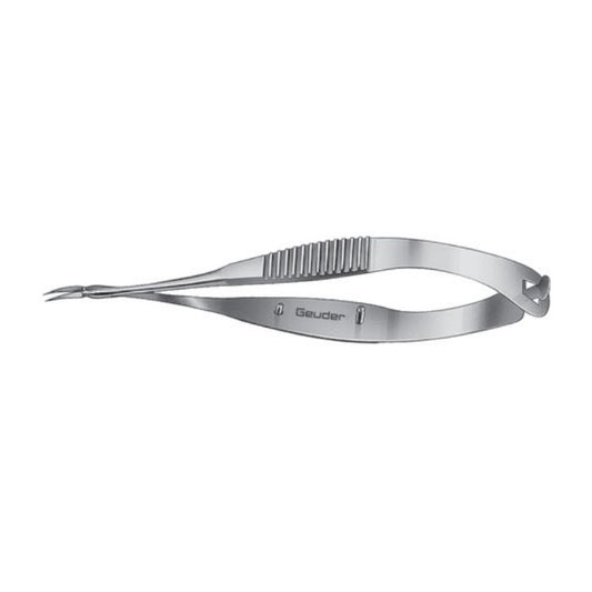 Tijeras para capsulotomía Vannas curvas extra delicadas