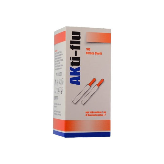 Tiras de fluoresceína para diagnóstico oftalmológico, estériles, caja con 100