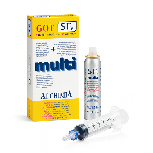 Gas Hexafluoruro de Azufre para taponamiento intraocular, GOT SF6, cilindro 75 ml