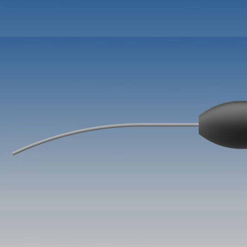 Sonda láser curva, 25G, con conector SMA, en empaque estéril