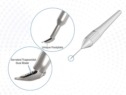 Paquete TrabEx, pieza de mano para goniotomia para incisión de 1.8 mm