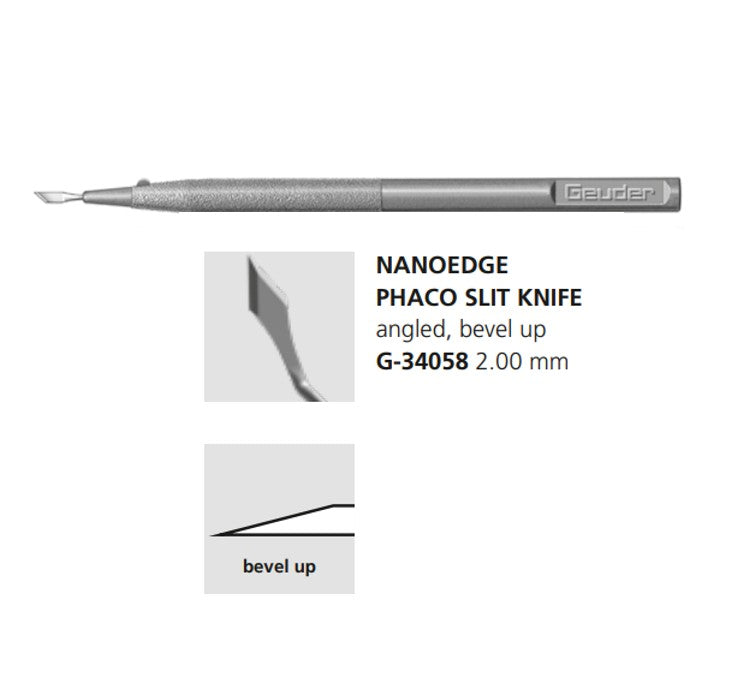 Cuchillete Faco 2.00 mm, Angulado Bisel Superior, Desechable, GEUDER
