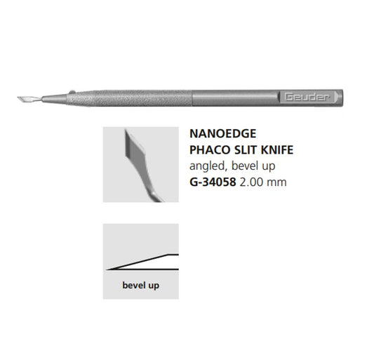 Cuchillete Faco 2.00 mm, Angulado Bisel Superior, Desechable, GEUDER