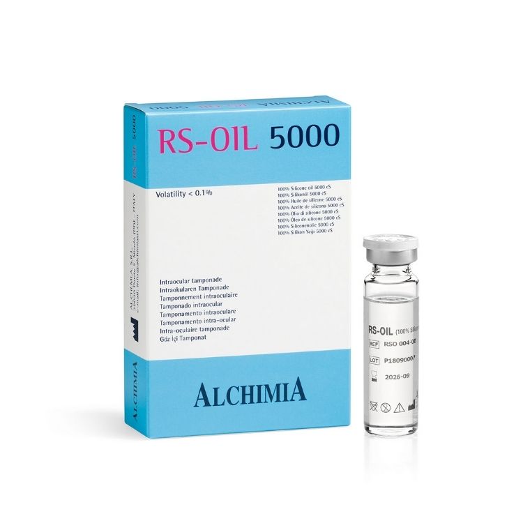 Aceite de silicón para taponamiento intraocular, RS-OIL 5000 cSt, vial 10 ml