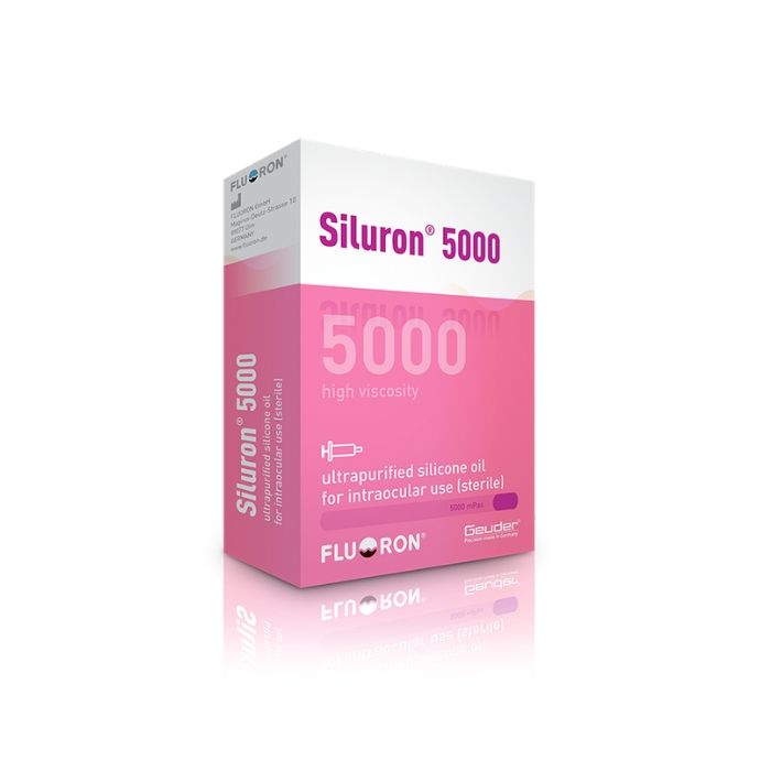 Aceite de silicón para taponamiento intraocular, Siluron 5000 cSt, jeringa 10 ml