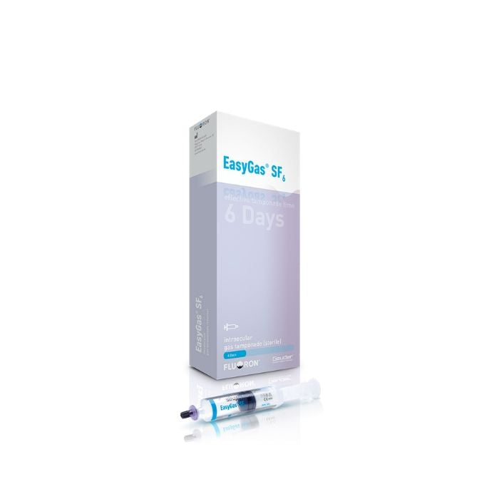 Gas Hexafluoruro de Azufre para taponamiento intraocular, EasyGas SF6, jeringa 40 ml