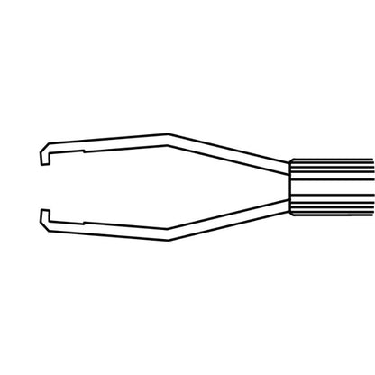 Pinza retinal retráctil para sujetar de 25G desechable